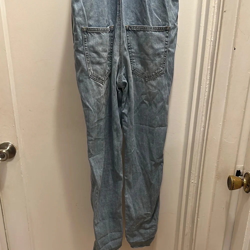 American Eagle Outfitters Blue Denim Jumpsuit Casual Style - Preloved